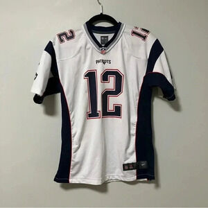 Nike Patriots New England Brady  jersey Large in White